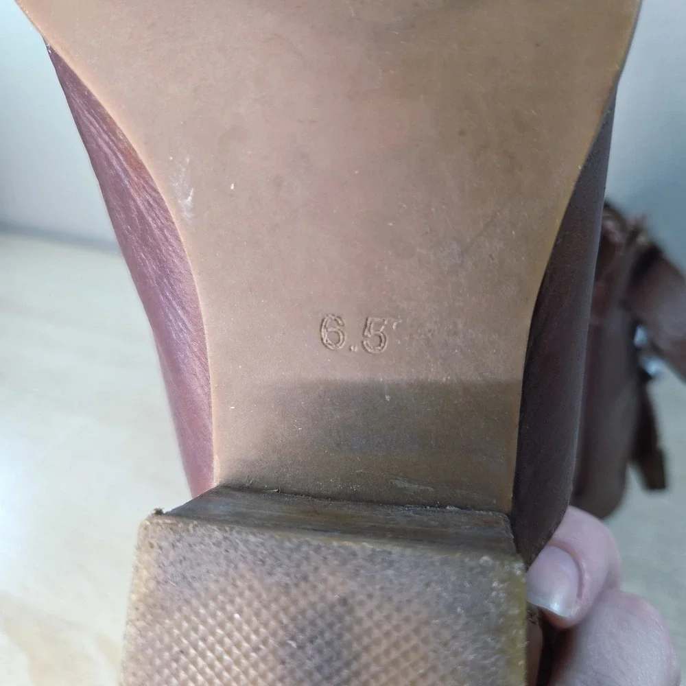 Jeffrey Campbell Everly Ibiza Leather Cutout Ankle Boots Womens‎ 6.5 Brown Boho